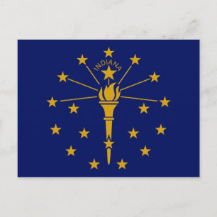 Postal Bandera del Estado de Indiana