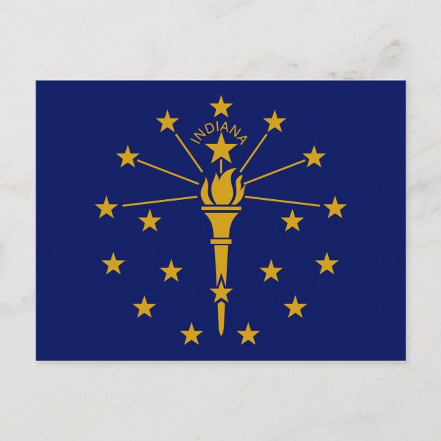 Postal Bandera del Estado de Indiana (Anverso)