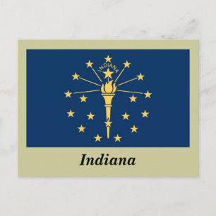 Postal Bandera del Estado de Indiana