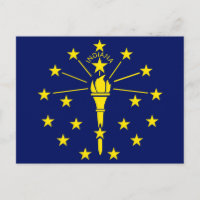 Bandera del estado de Indiana: Antorcha azul y dor