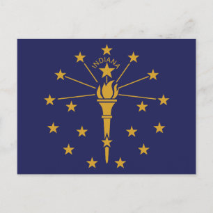 Postal Bandera del estado de Indiana Hoosier State Antorc