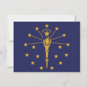 Postal Bandera del Estado de Indiana Hoosier State Torch 