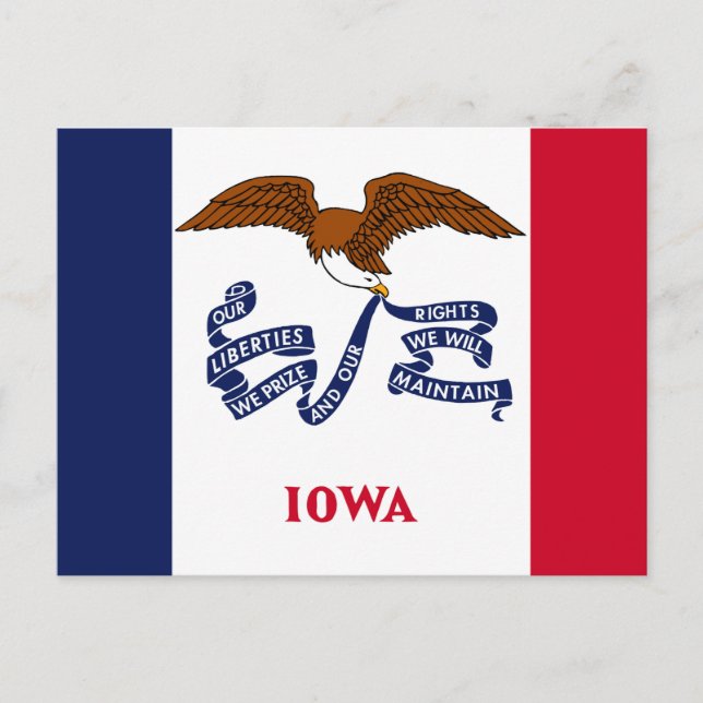 Postal Bandera del Estado de Iowa (Anverso)
