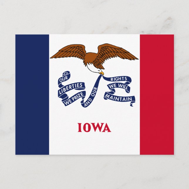 Postal Bandera del estado de Iowa (Anverso)