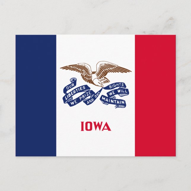 Postal Bandera del Estado de Iowa (Anverso)