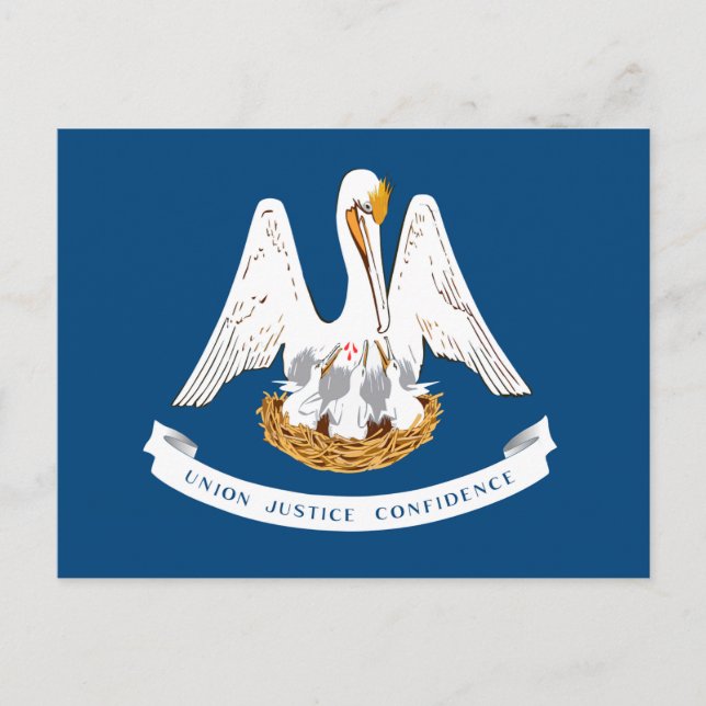 Postal Bandera del estado de Louisiana (Anverso)