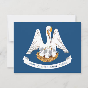 Postal Bandera del Estado de Louisiana Pelican Estado Lem