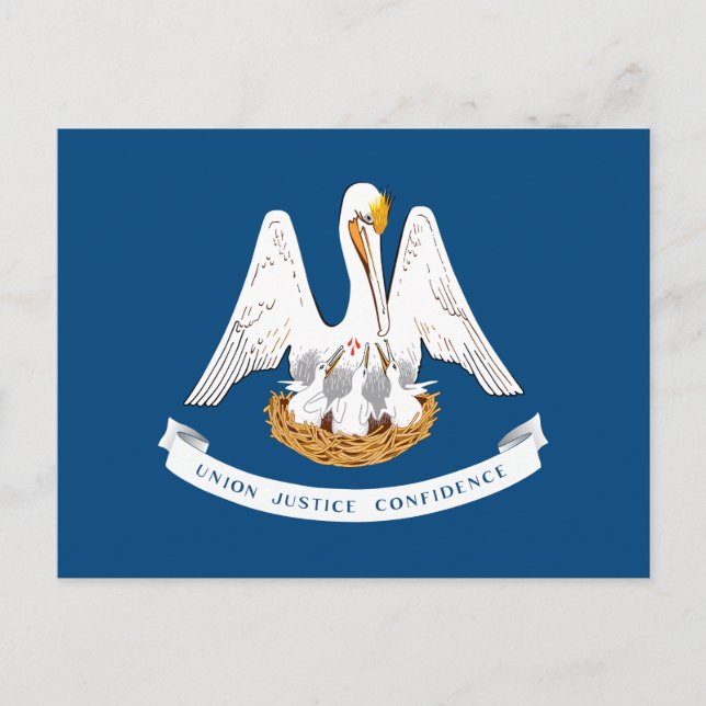 Postal Bandera del estado de Luisiana (Anverso)