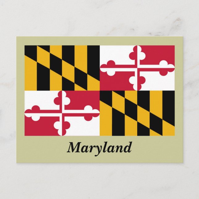 Postal Bandera del Estado de Maryland (Anverso)