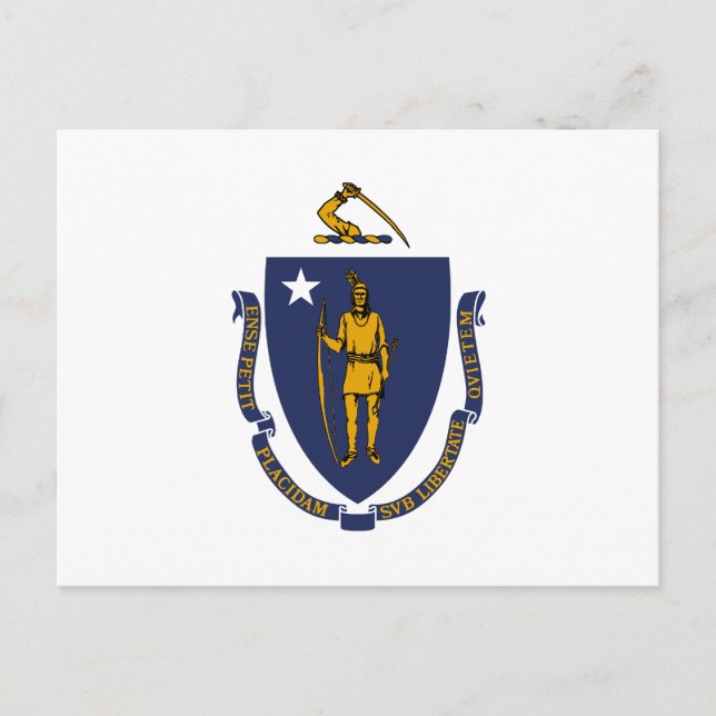 Postal Bandera del estado de Massachusetts (Anverso)