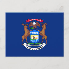 Postal Bandera del estado de Michigan
