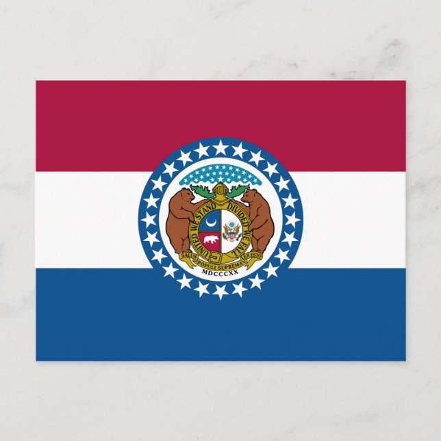 Postal Bandera del estado de Missouri (Anverso)