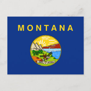 Postal Bandera del Estado de Montana