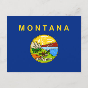 Postal Bandera del Estado de Montana
