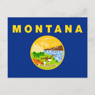 Postal Bandera del estado de Montana