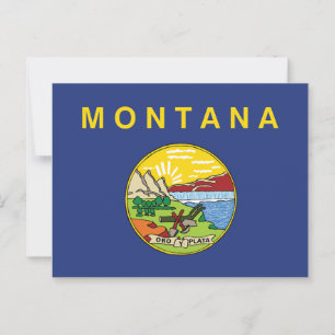 Postal Bandera del estado de Montana Big Sky Country Oro 