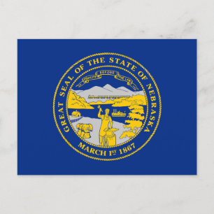 Postal Bandera del Estado de Nebraska