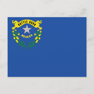 Postal Bandera del estado de Nevada Battle Born