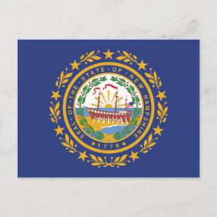 Postal Bandera del estado de New Hampshire Raleigh Souven