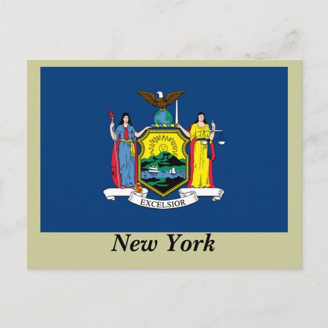 Postal Bandera del Estado de Nueva York (Anverso)