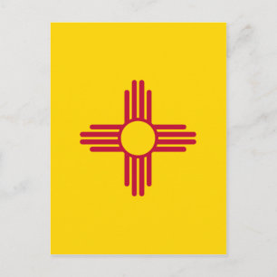 Postal Bandera del estado de Nuevo México