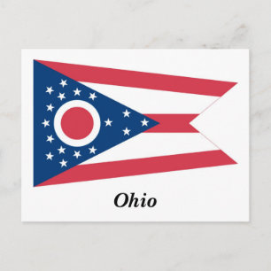 Postal Bandera del Estado de Ohio