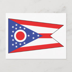 Postal Bandera del estado de Ohio Estado del Buckeye Penn