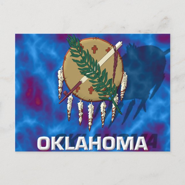 Postal Bandera del estado de Oklahoma (Anverso)