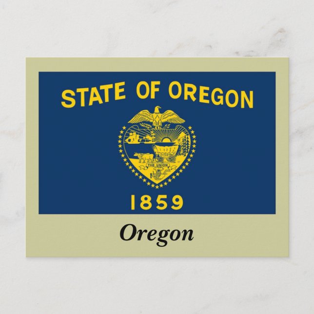Postal Bandera del Estado de Oregon (Anverso)