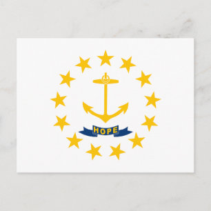 Postal Bandera del estado de Rhode Island