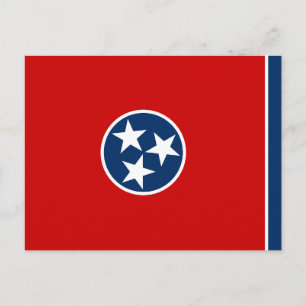 Postal Bandera del estado de Tennessee