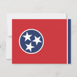 Postal Bandera del estado de Tennessee Tres estrellas Cír