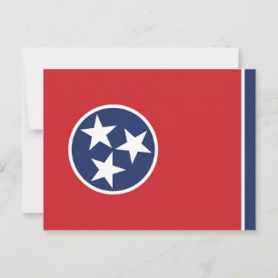 Postal Bandera del estado de Tennessee Tres estrellas Cír