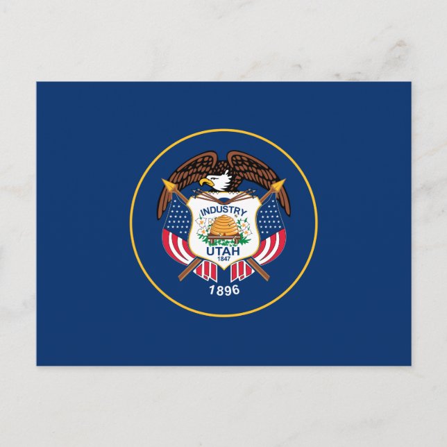 Postal Bandera del Estado de Utah (Anverso)