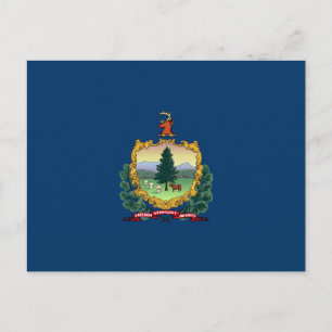 Postal Bandera del Estado de Vermont