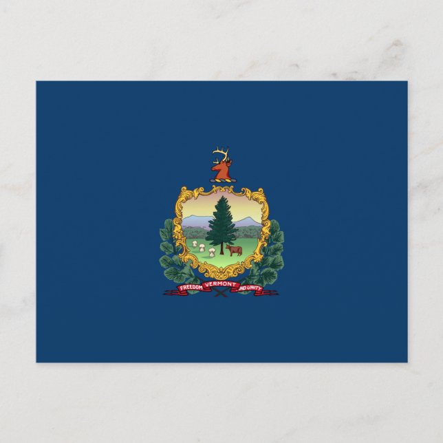Postal Bandera del Estado de Vermont (Anverso)