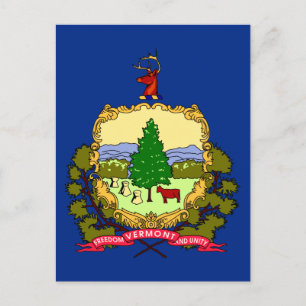 Postal Bandera del Estado de Vermont