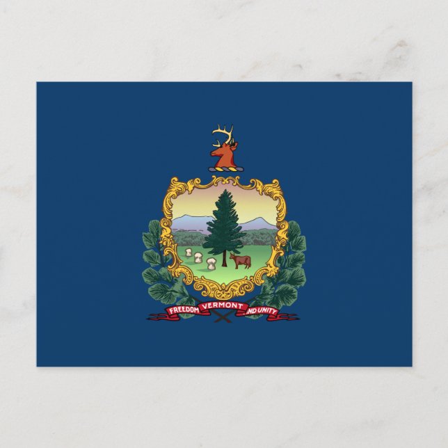 Postal Bandera del Estado de Vermont (Anverso)