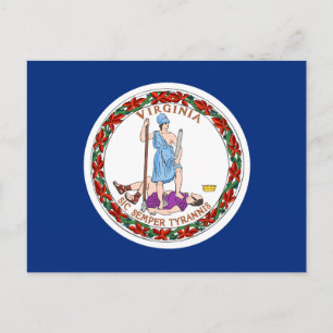 Postal Bandera del Estado de Virginia