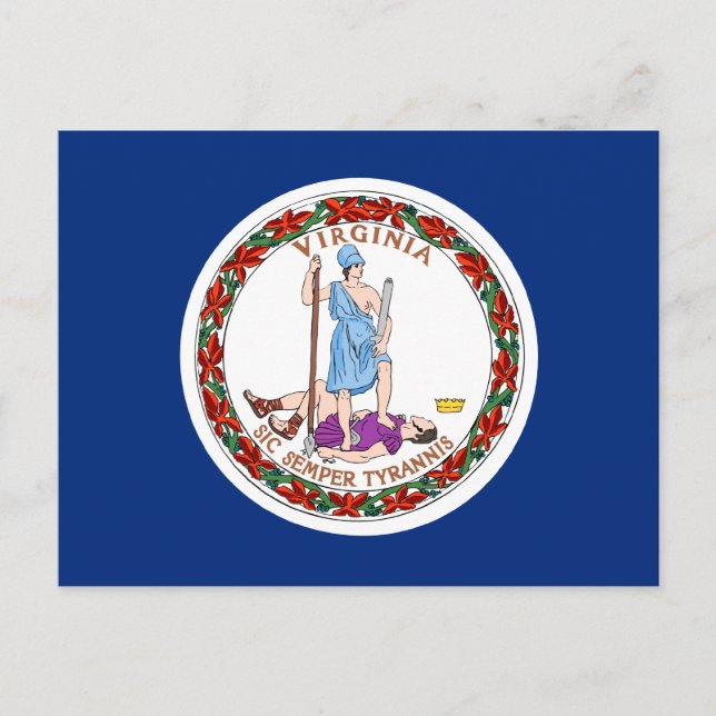 Postal Bandera del Estado de Virginia (Anverso)