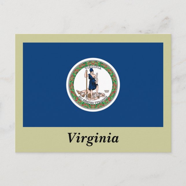 Postal Bandera del Estado de Virginia (Anverso)