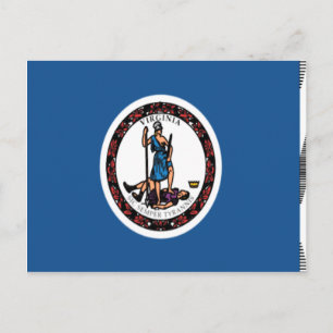 Postal Bandera del Estado de Virginia