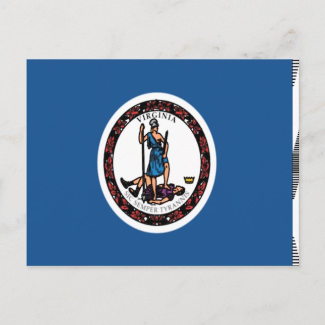 Postal Bandera del Estado de Virginia (Anverso)