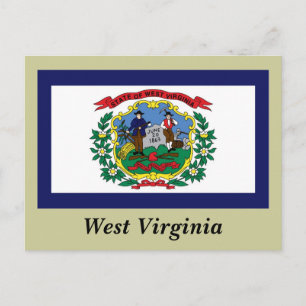 Postal Bandera del Estado de Virginia Occidental