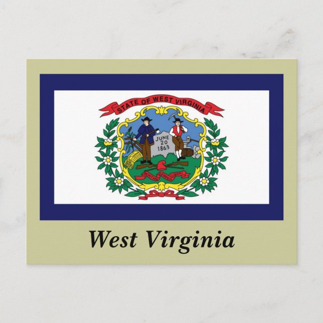 Postal Bandera del Estado de Virginia Occidental (Anverso)