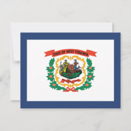 Postal Bandera del estado de Virginia Occidental Mountain