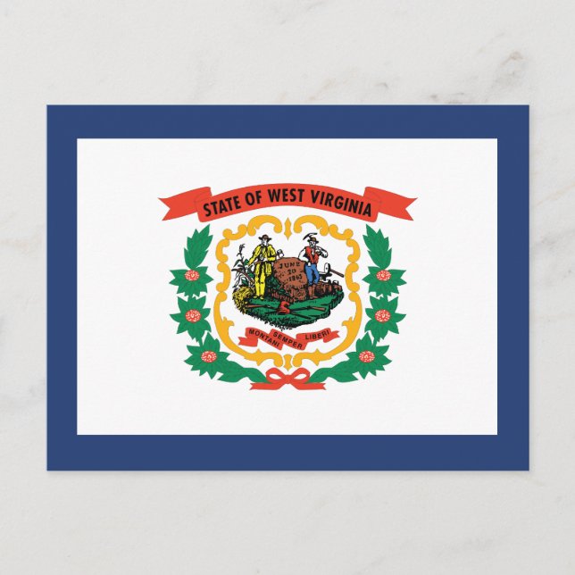 Postal Bandera del estado de Virginia Occidental Mountain (Anverso)