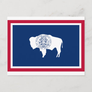 Postal Bandera del estado de Wyoming