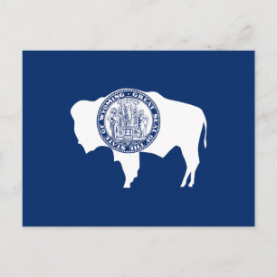 Postal Bandera del estado de Wyoming