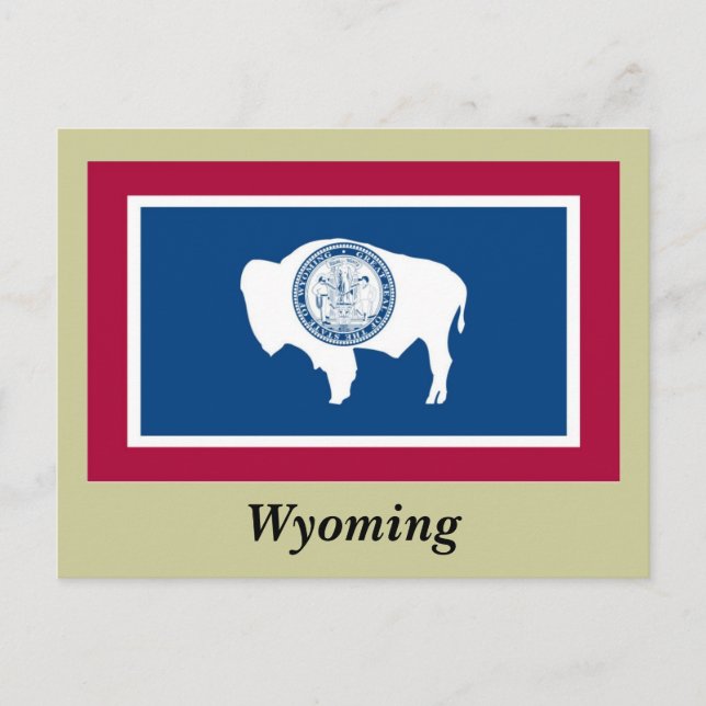 Postal Bandera del estado de Wyoming (Anverso)